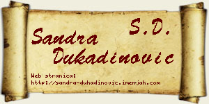 Sandra Dukadinović vizit kartica